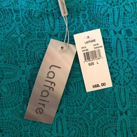 Laffaire New Turquoise Lace Skirt Women’s Size Large NWT - Picture 3 of 6